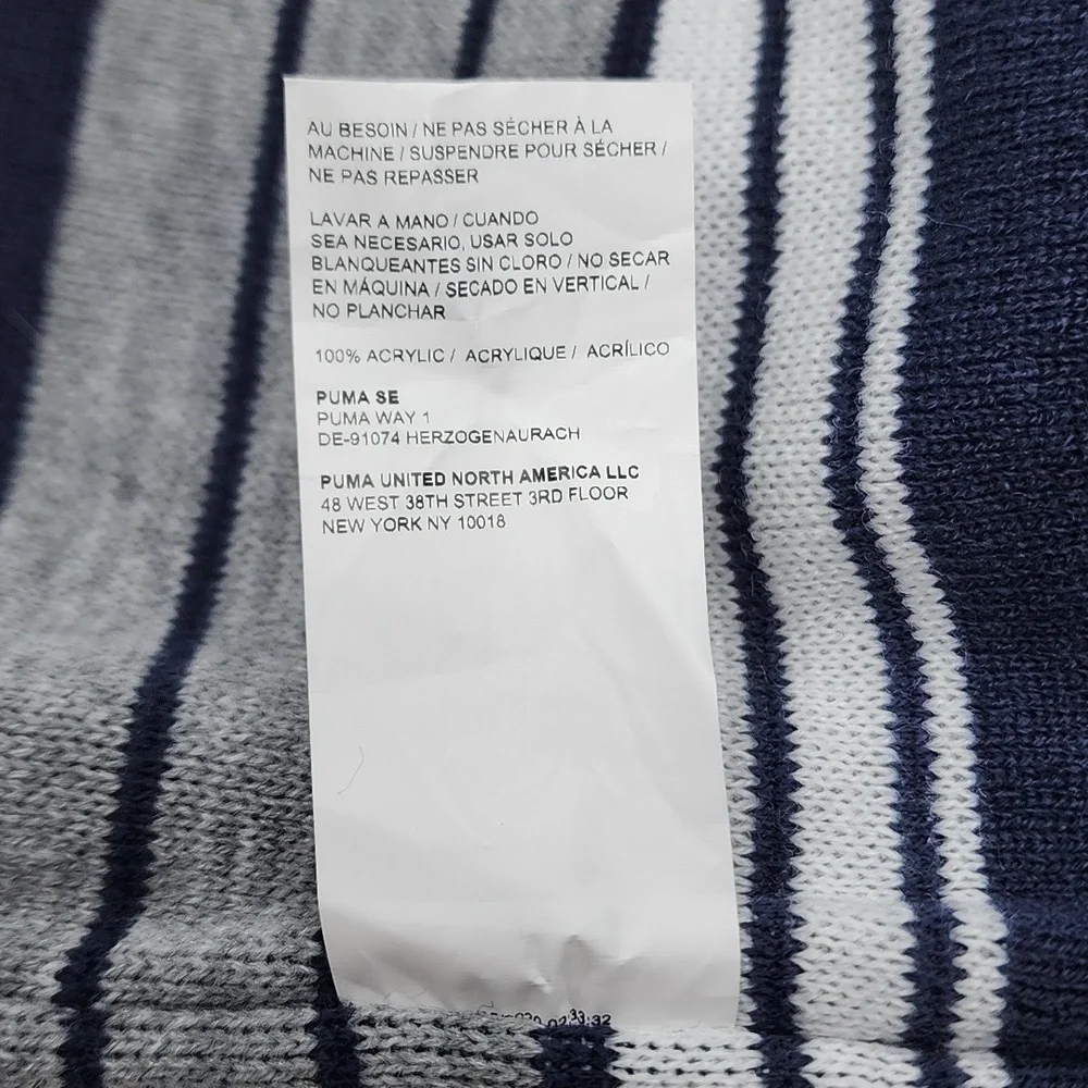Puma Bryant Reversible Beanie Navy Blue Grey White New With Tags